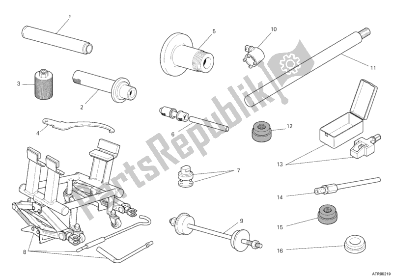 Toutes les pièces pour le Outils De Service D'atelier, Châssis du Ducati Monster 1100 S ABS 2010